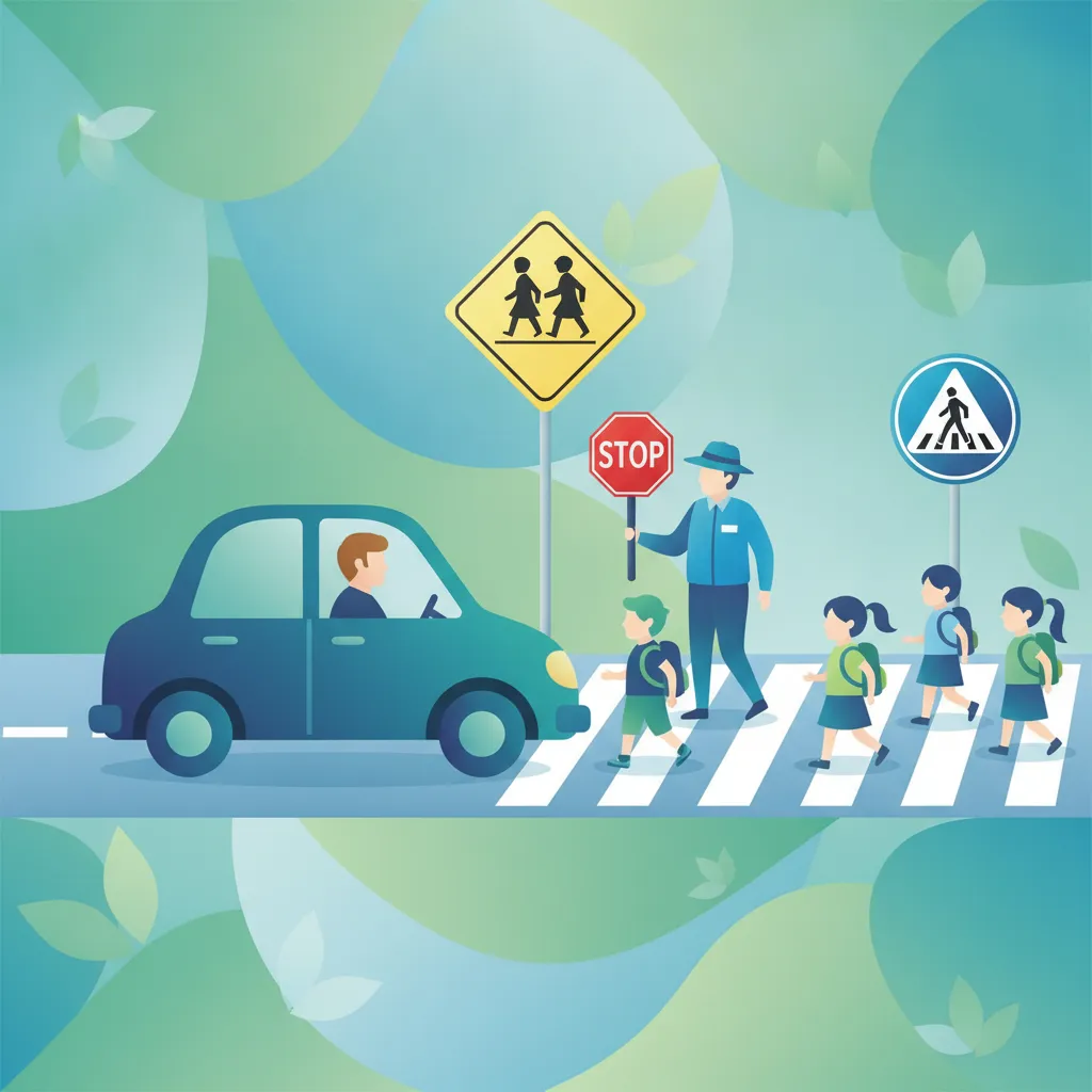 Safety Around Pedestrian Crossings and School Zones lesson image