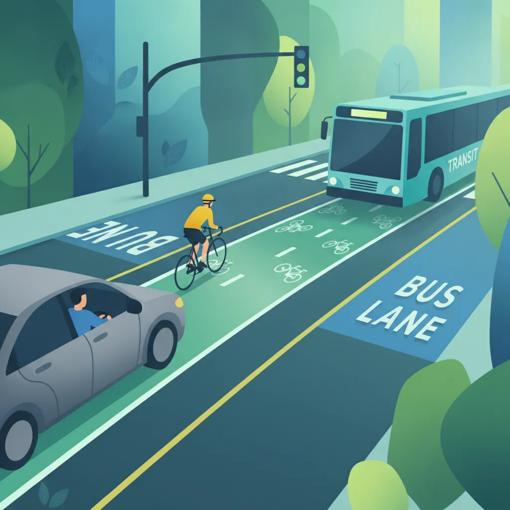 Bus and Cycle Lanes in Urban Contexts lesson image