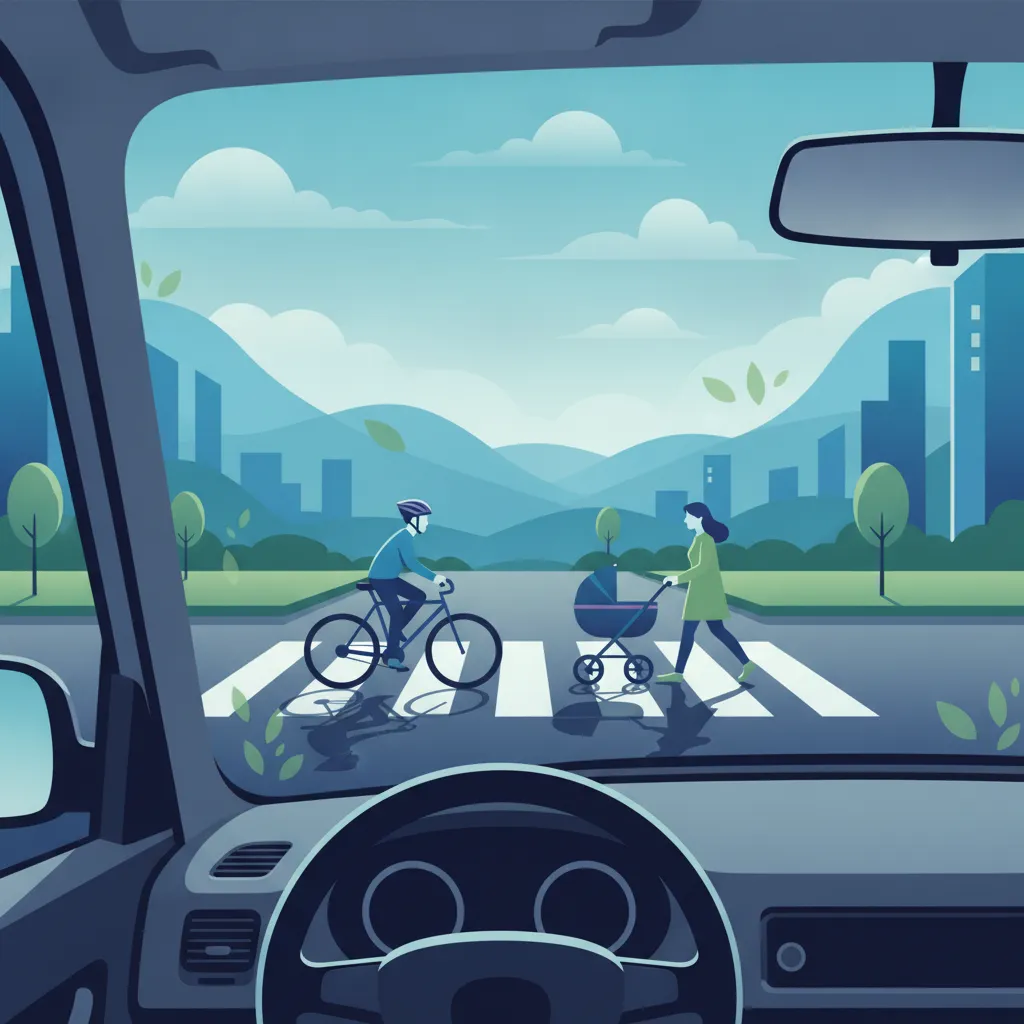 Image de la leçon Interactions avec les piétons, cyclistes et motocyclistes