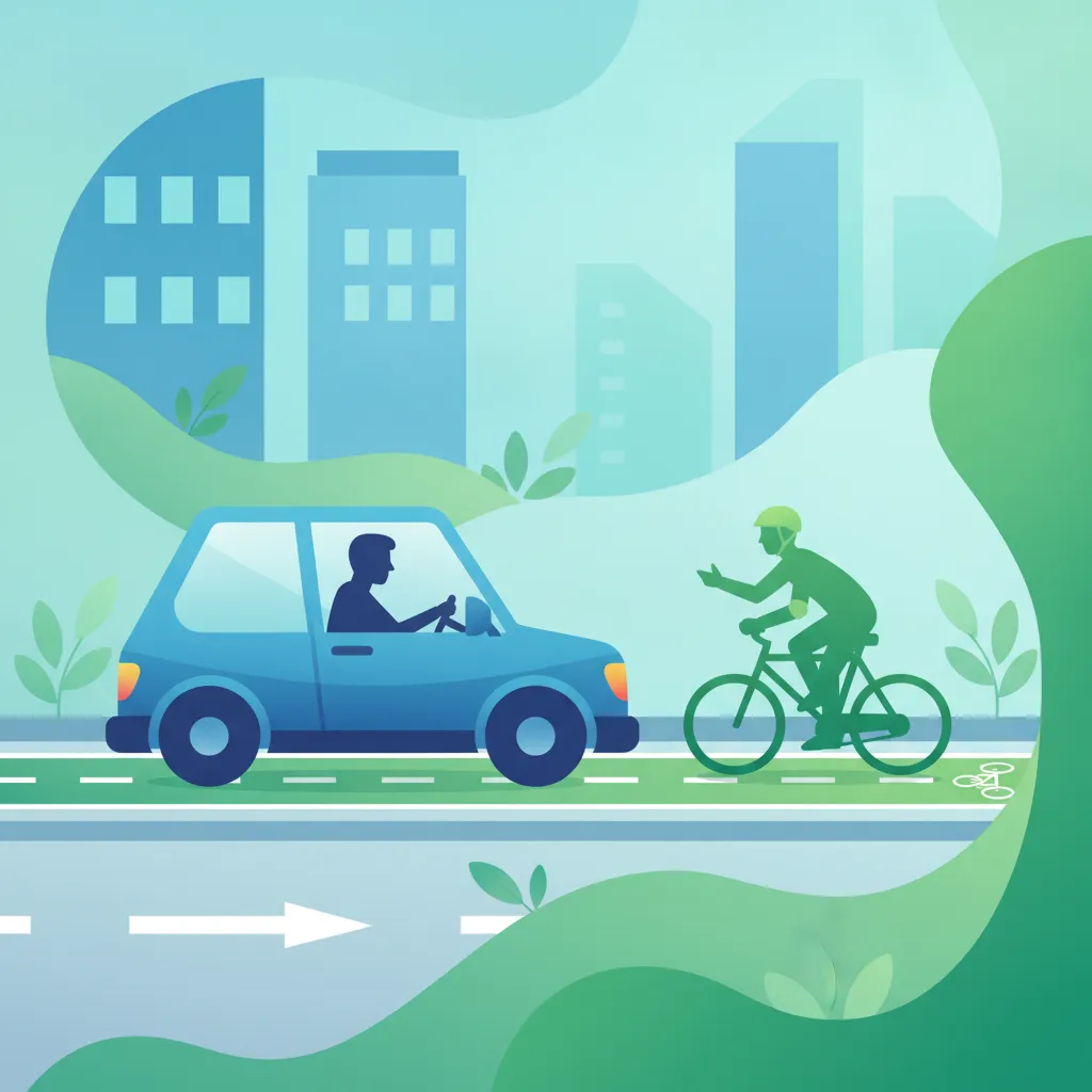 Umgang mit Radfahrern und Radinfrastruktur Unterrichtsbild