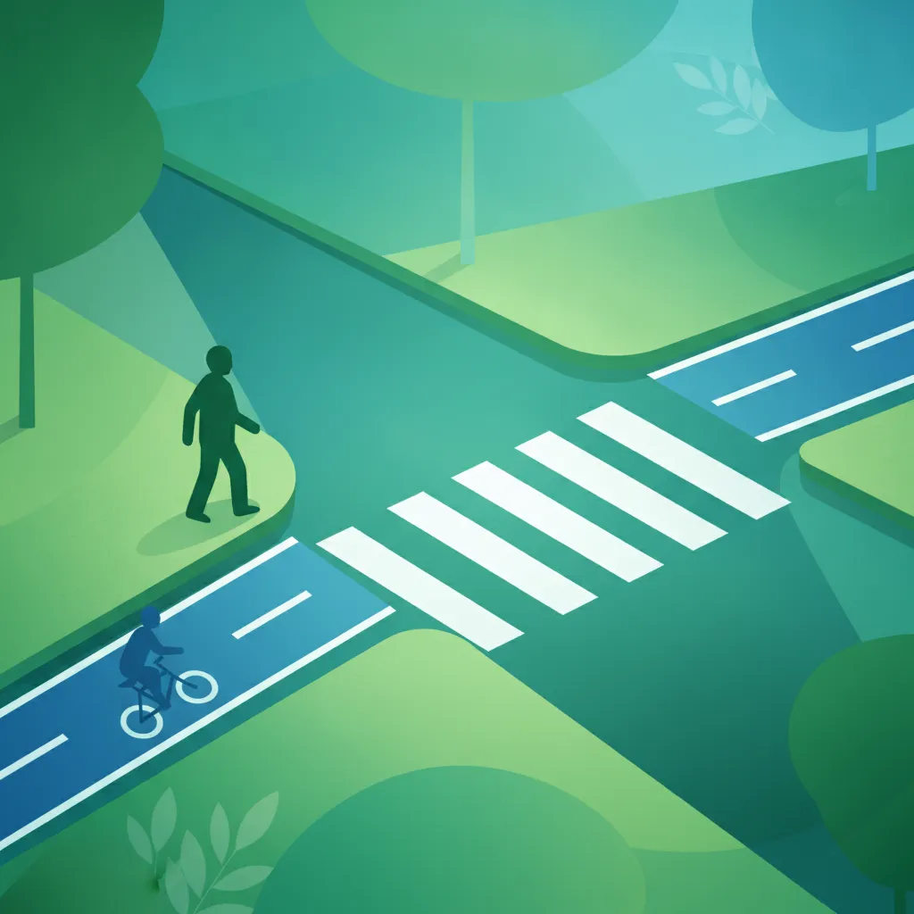 Code de la route irlandais (catégorie B): Passages pour piétons et marquages des pistes cyclables