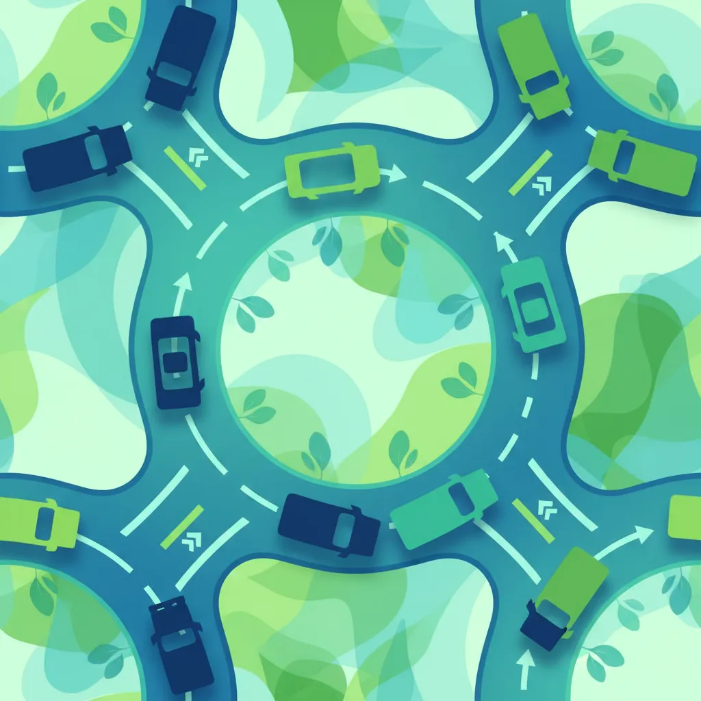 Roundabout Navigation and Yield Rules lesson image