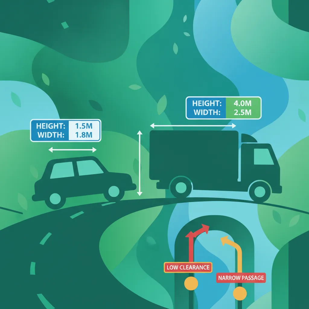 Vehicle Dimensions and Restrictions driving theory lesson