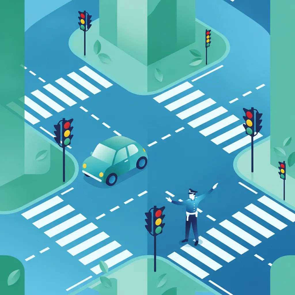 Traffic Lights, Road Markings, and Signal Instructions driving theory lesson