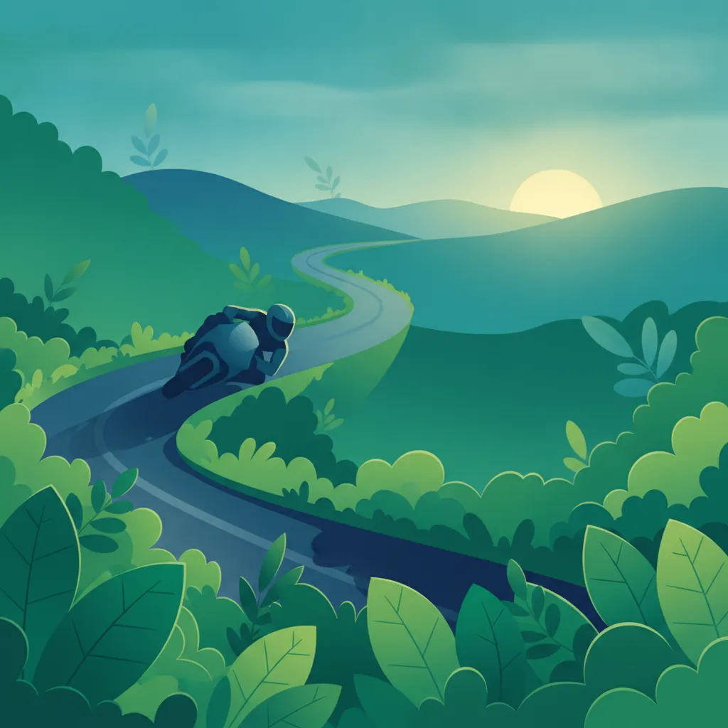 Riding on Narrow Country Roads and Hairpin Bends lesson image