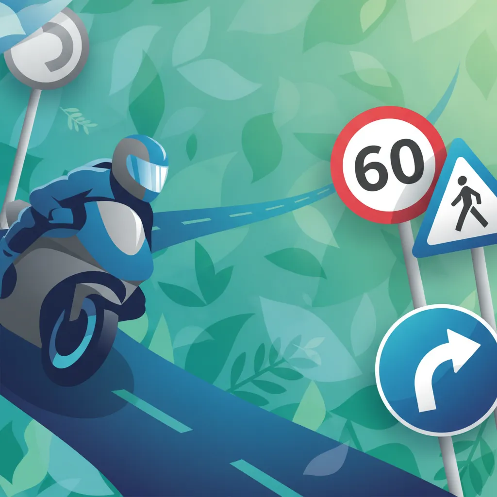 Regulatory and Warning Signs Specific to AM Riders driving theory lesson