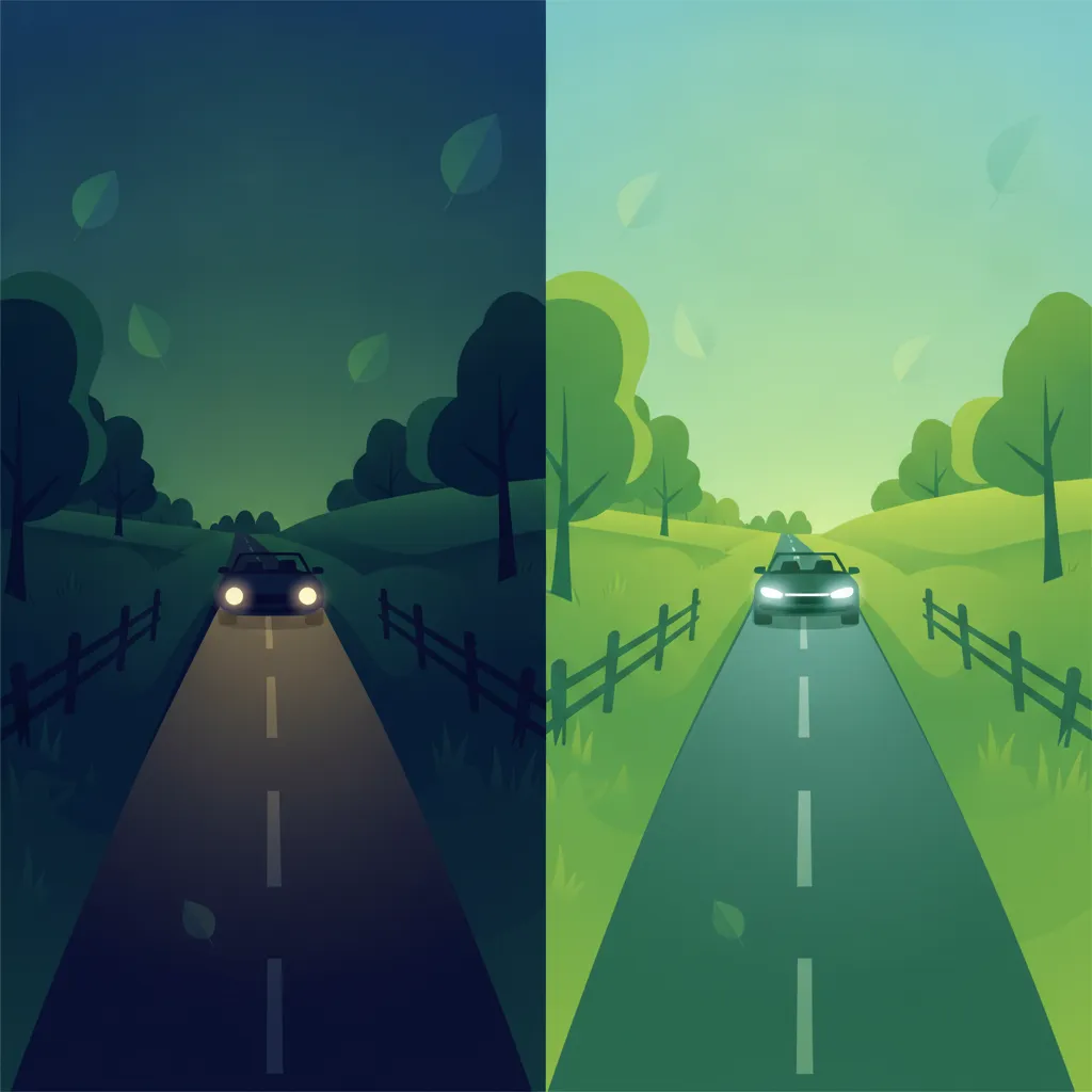 Lighting Systems and Visibility Requirements driving theory lesson