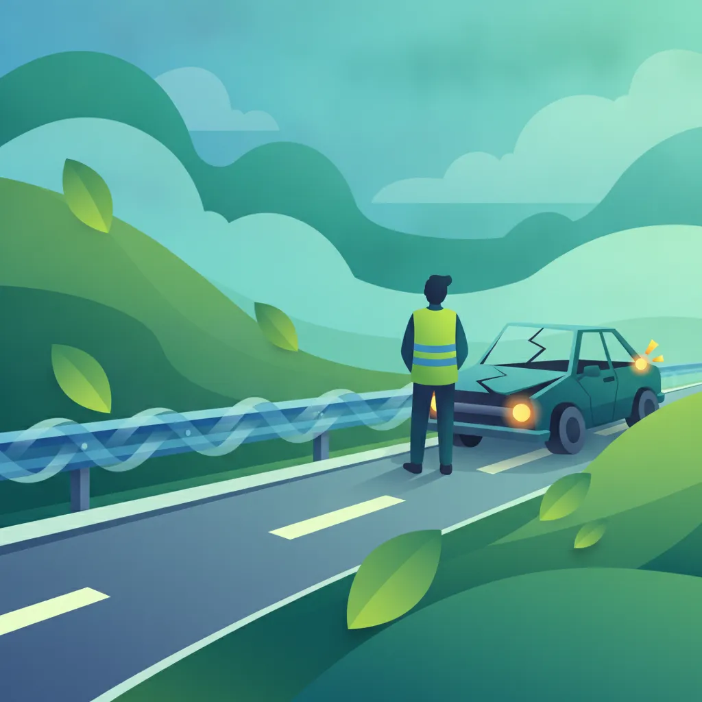 Procedures in Case of Breakdown or Accident driving theory lesson