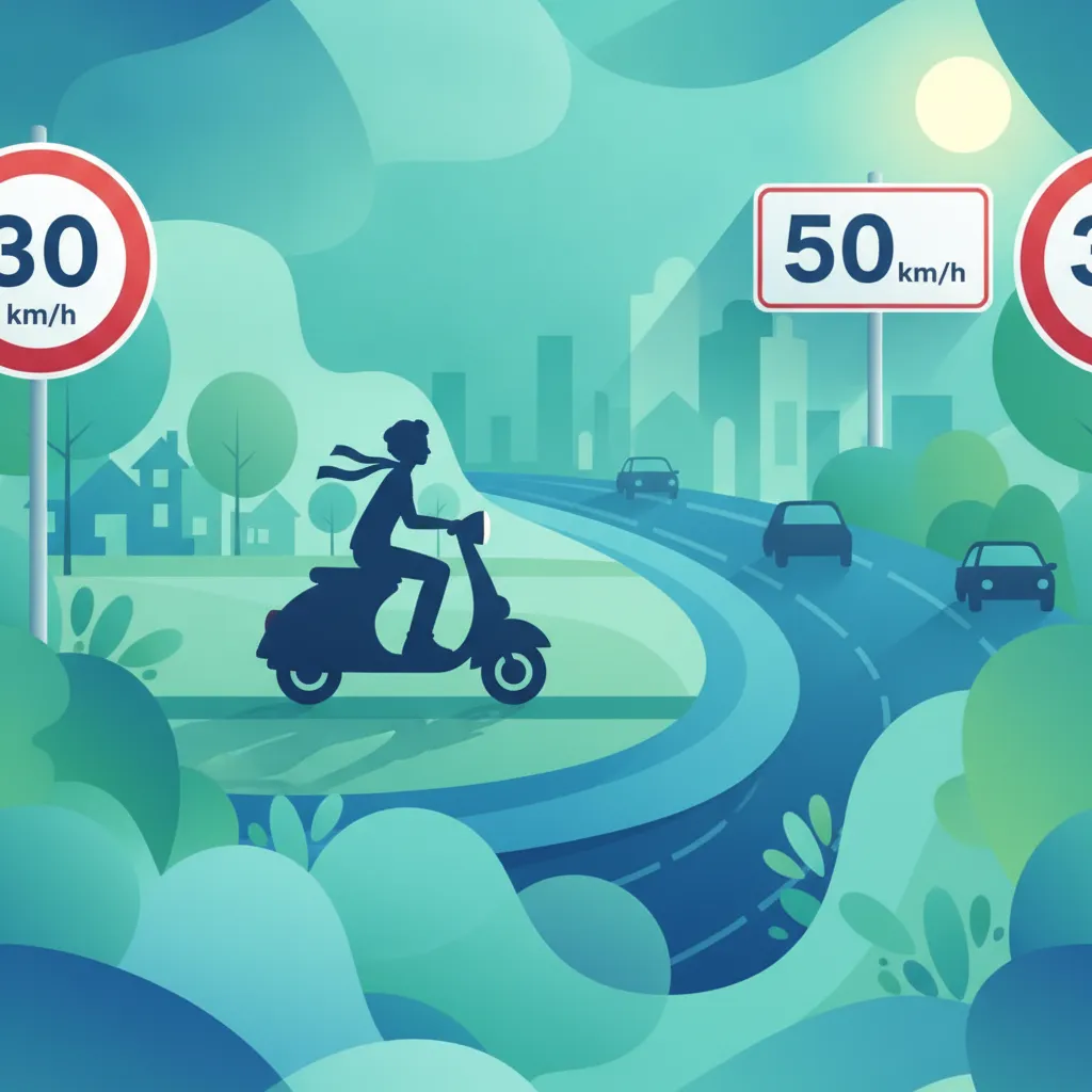 Speed Limits for AM Vehicles in Different Zones driving theory lesson