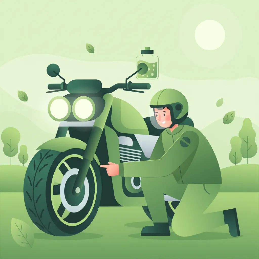 Pre-Ride Inspection Checklist (Lights, Tires, Fluids) lesson image