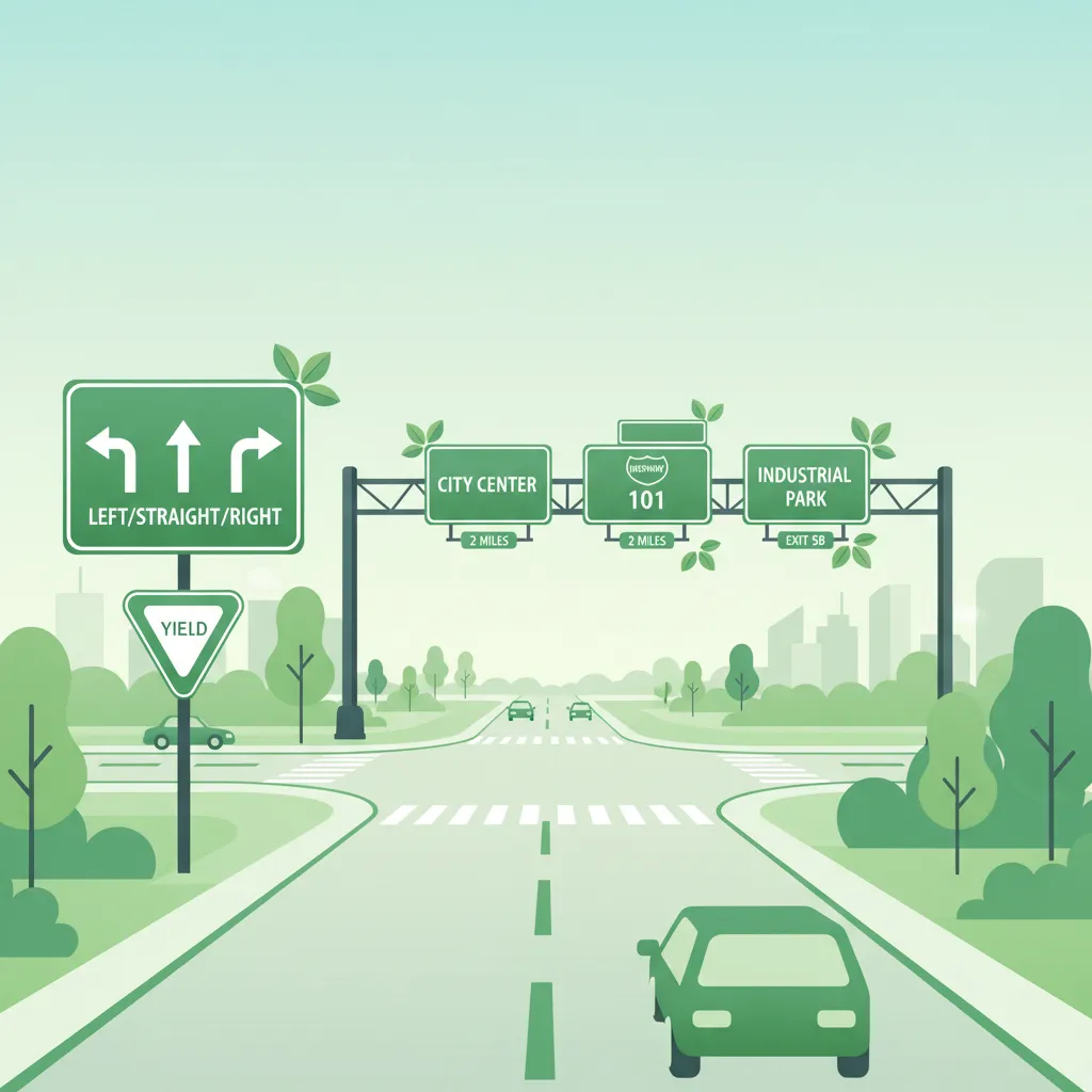 Intersection and Lane Sign Interpretation lesson image