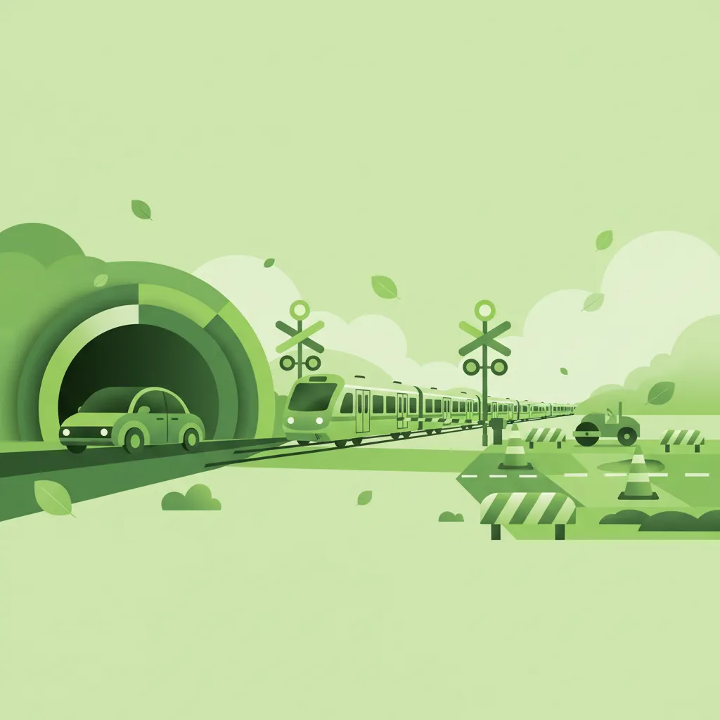 Tunnels, Level Crossings, and Road Works lesson overview image