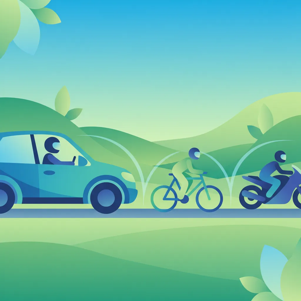Obraz lekcji Bezpieczne wyprzedzanie rowerzystów i motocyklistów