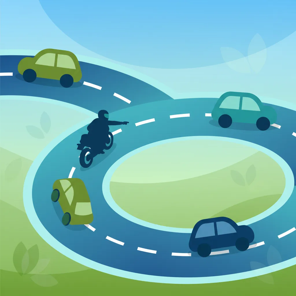 Obraz lekcji Nawigacja na rondach dla motocyklistów