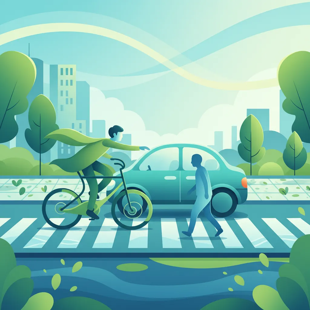 Imagen de la lección Interacción con Coches, Camiones, Ciclistas y Peatones