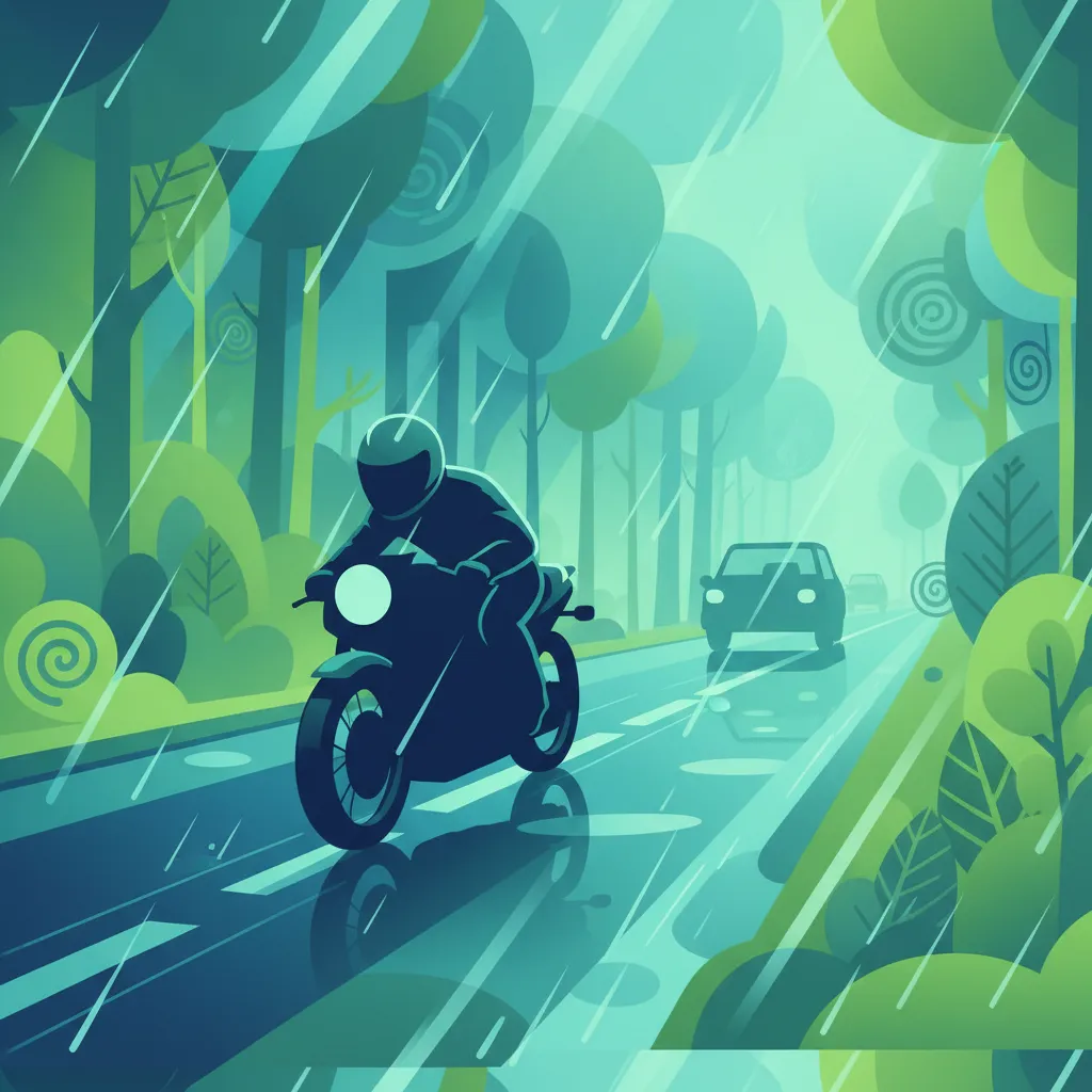 Adjusting Riding Technique for Rain and Wet Roads lesson image