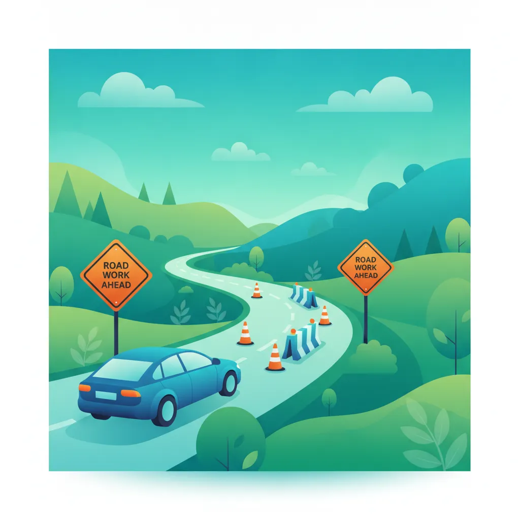 Geçici İşaretler ve Yol Çalışmaları dersi görseli