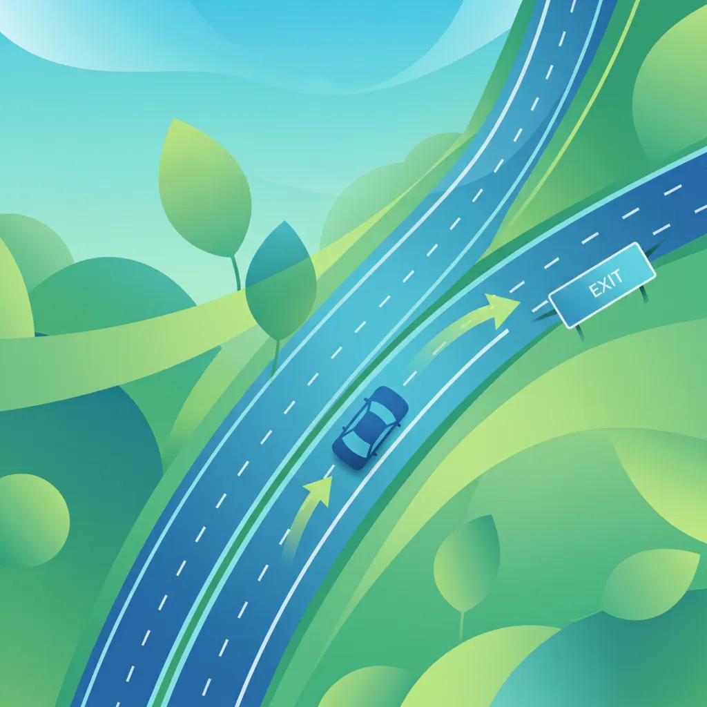 Imagen de la lección Selección correcta de carril en carreteras de varios carriles