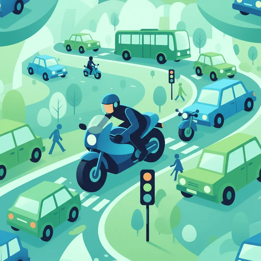 Imagen de la lección Adaptación de la velocidad para motocicletas en zonas urbanas