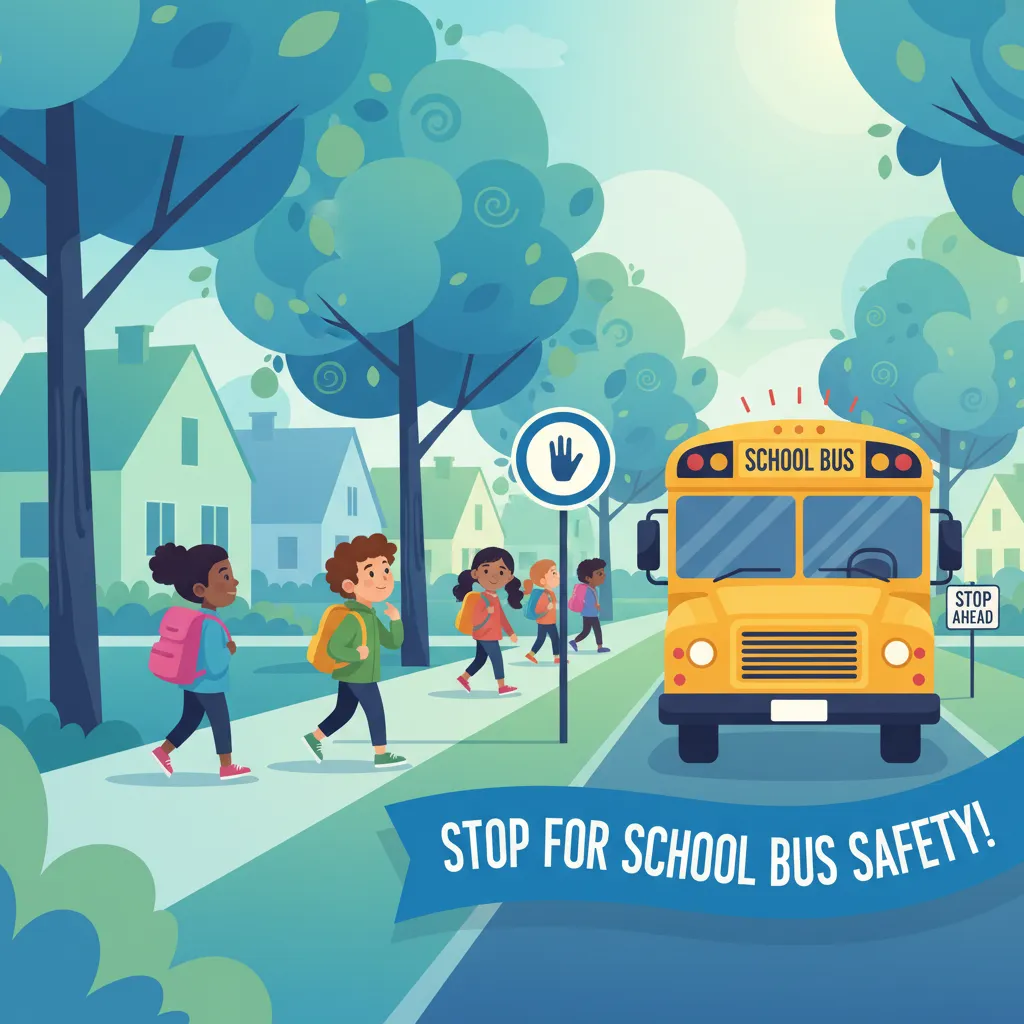 Imagen de la lección Autobuses escolares y niños