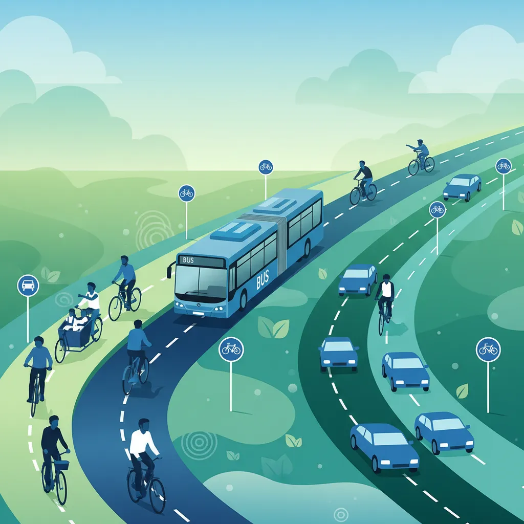 Imagen de la lección Carriles Bici, Carriles Bus y Zonas de Uso Mixto