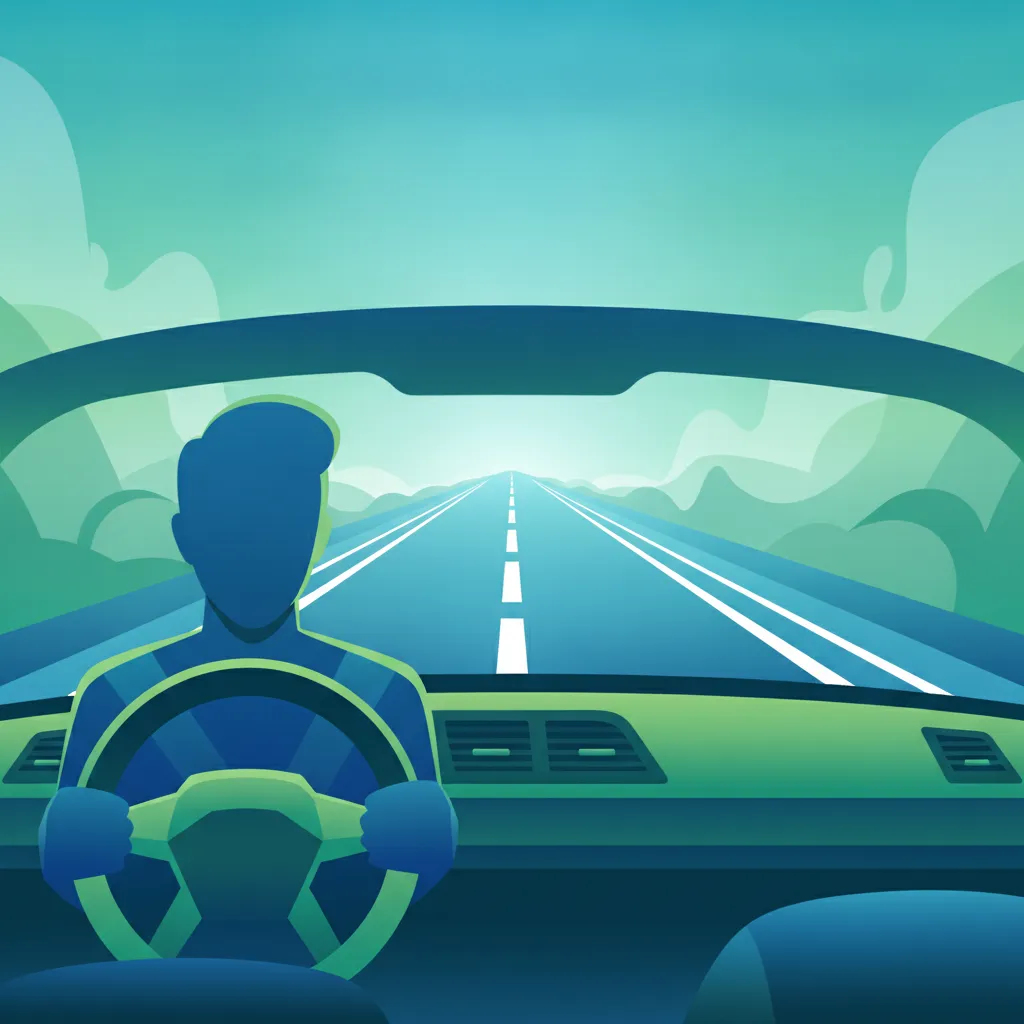 Optimale Fahrstreifenpositionierung Unterrichtsbild