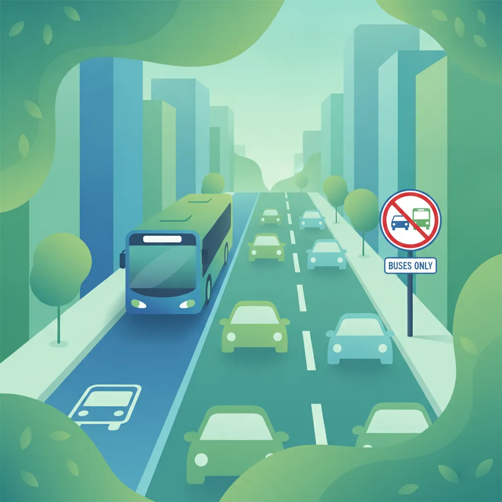 Imagen de la lección Carriles bus, rutas prioritarias y restricciones legales