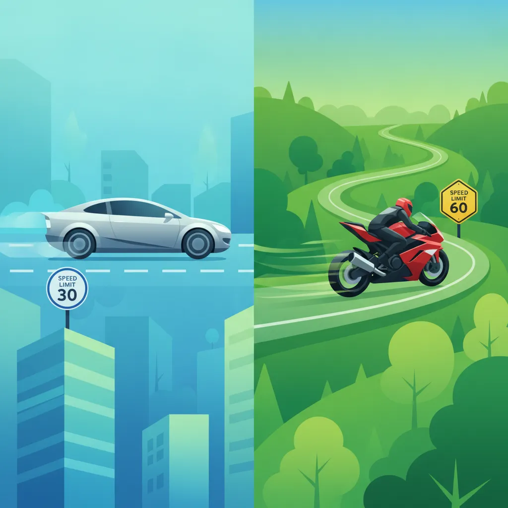 Austrian Default Speed Limits for All Vehicles
