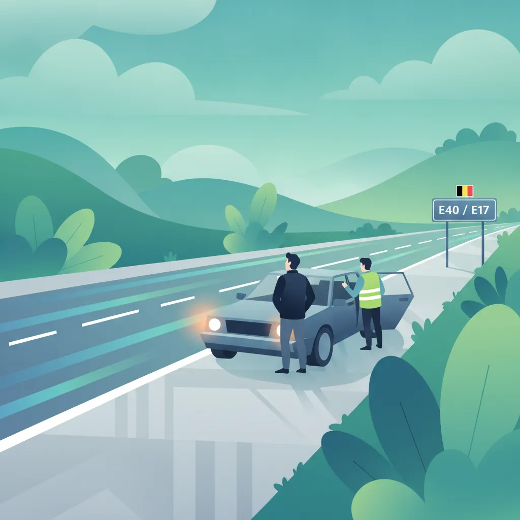 Przepisy dotyczące pasa awaryjnego na autostradach w Belgii