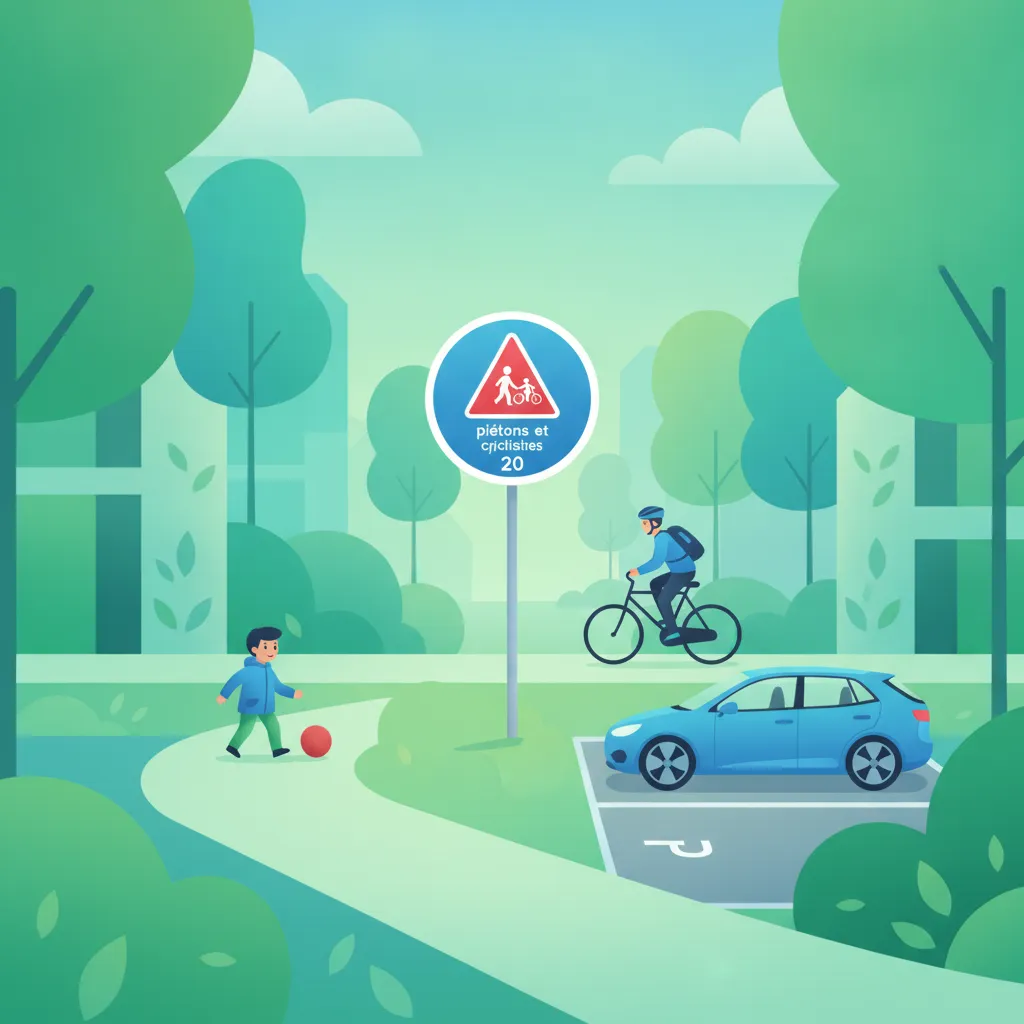 Prioridad de Peatones y Ciclistas en Zonas Compartidas Belgas