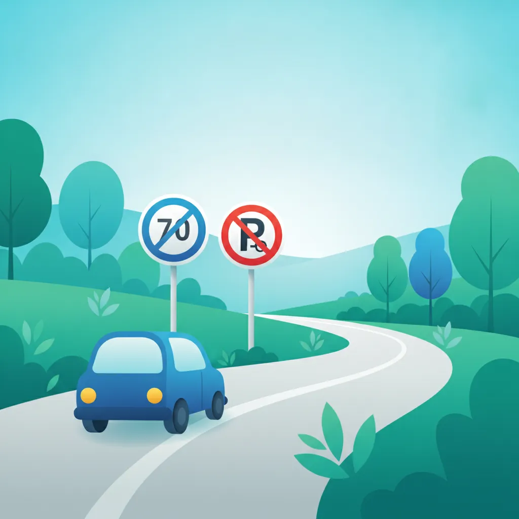Belgian Road Signs: End of Speed Limits and Restriction Zones