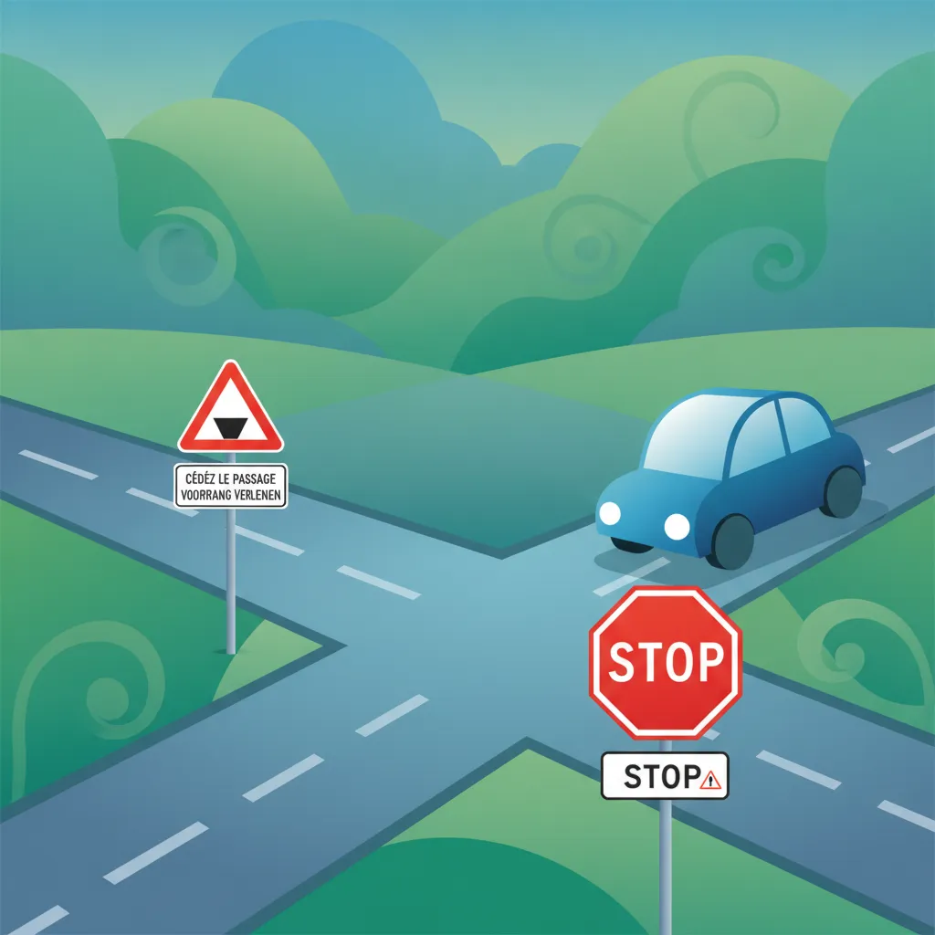 Priority at Belgian Intersections with Traffic Signs