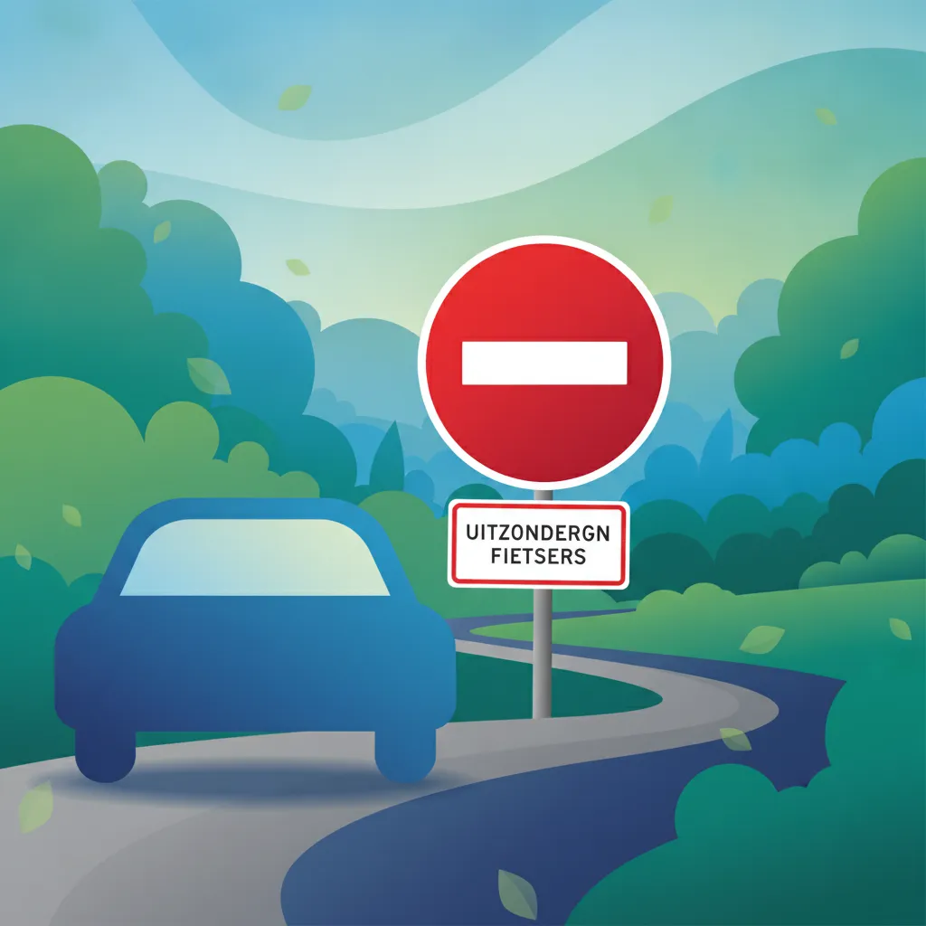 Belgian Driving Theory: No-Entry Sign (C1) & Exceptions Practice