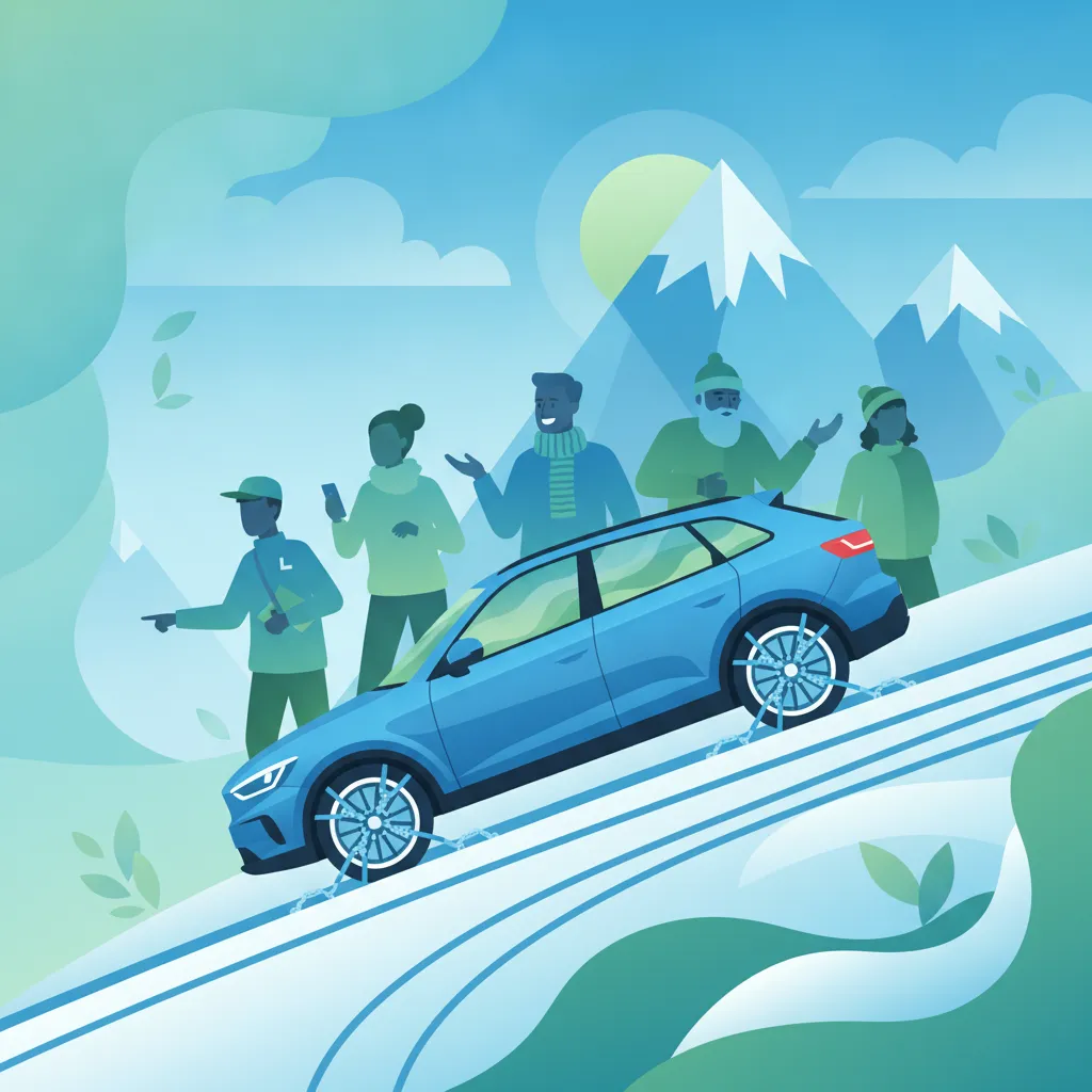 Snow Chains and Mountain Roads in Swiss Traffic
