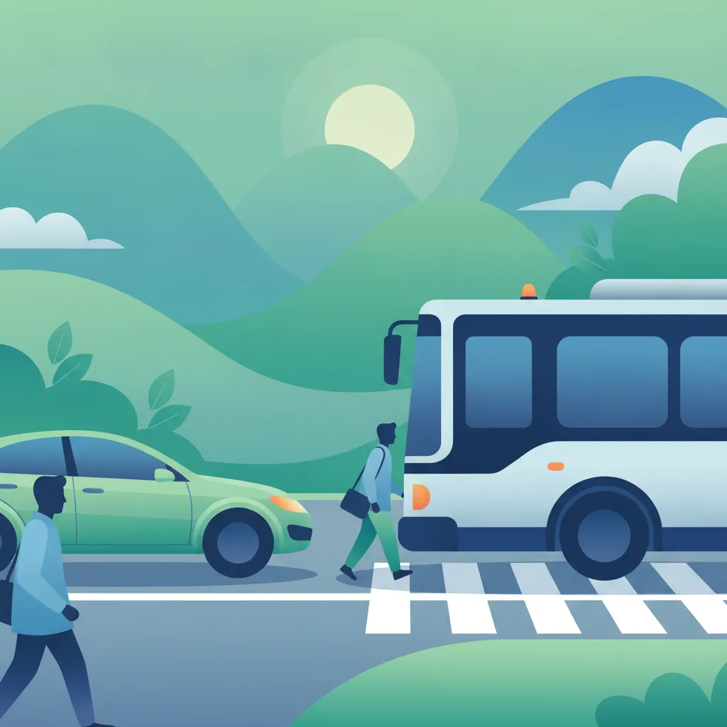 Bezpieczne wyprzedzanie autobusów na przystankach w Szwajcarii