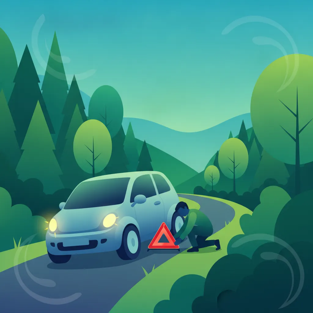 Breakdown on German Rural Roads Without a Hard Shoulder