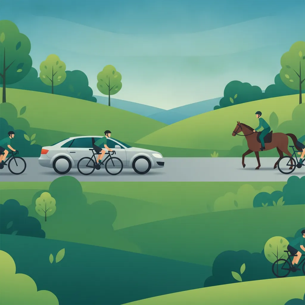 Overtaking Cyclists, Horse Riders, and Slow Vehicles in Germany