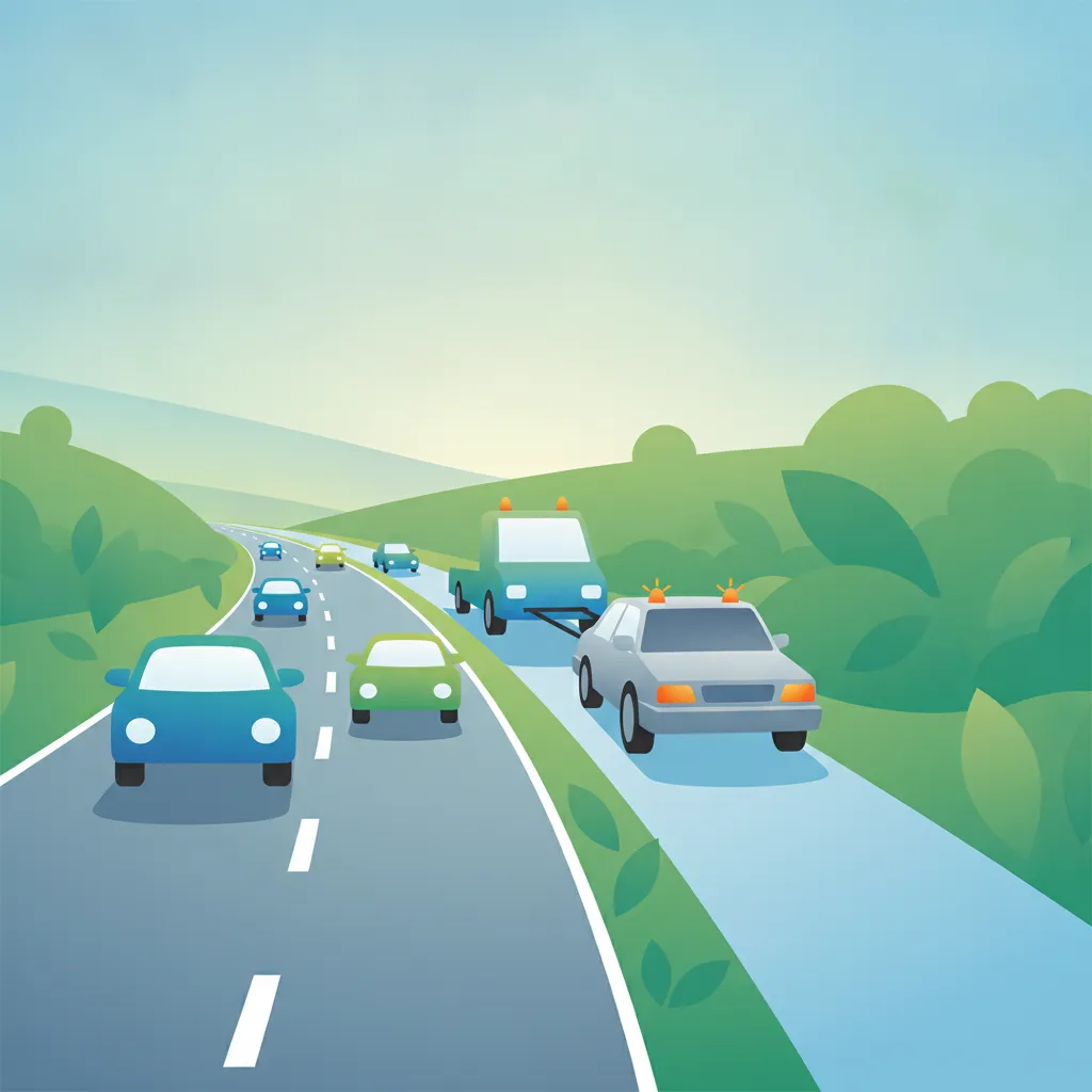 Normas sobre el arcén de la Autobahn alemana y procedimientos de emergencia para tu examen de conducir
