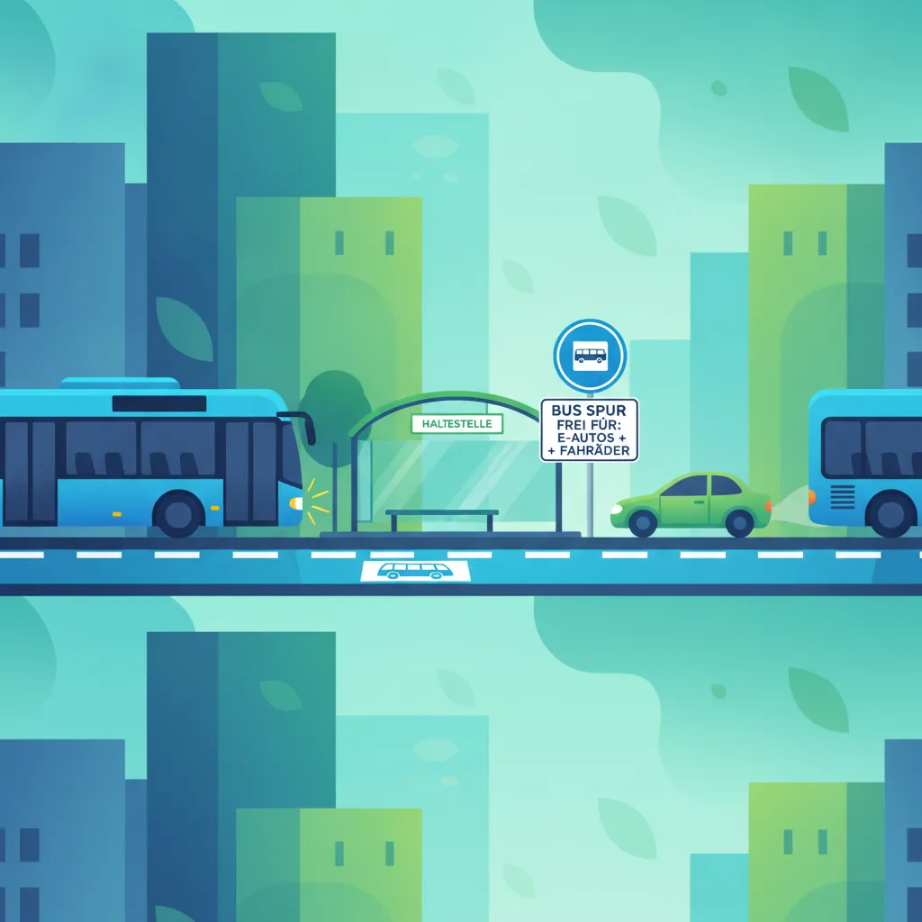 Deutsche Verkehrs-Theorie: Verständnis von Busspuren und Vorrangregeln für den ÖPNV
