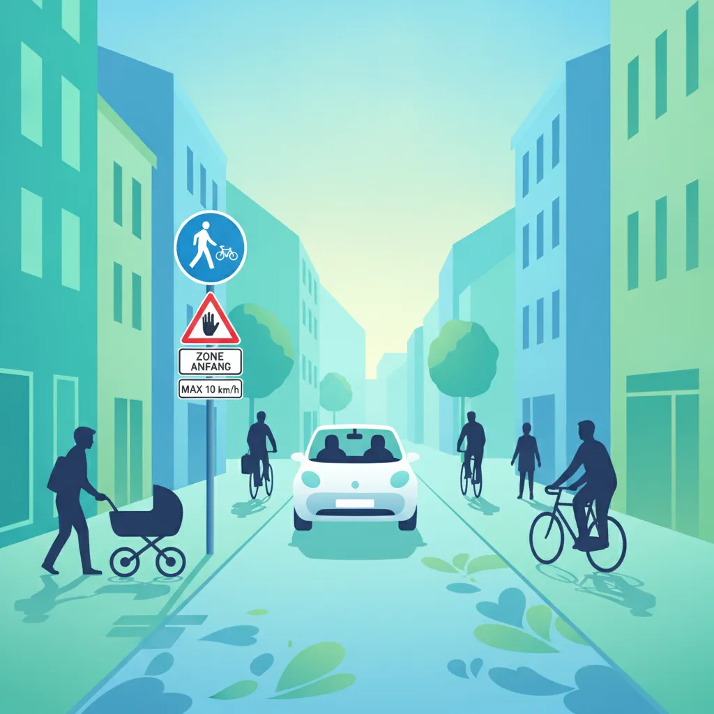 Navigating Pedestrian and Home Zones in German Traffic