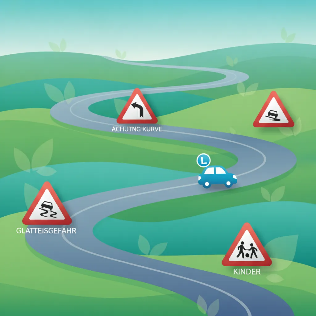German Danger Warning Signs (Gefahrzeichen) for Your Theory Exam