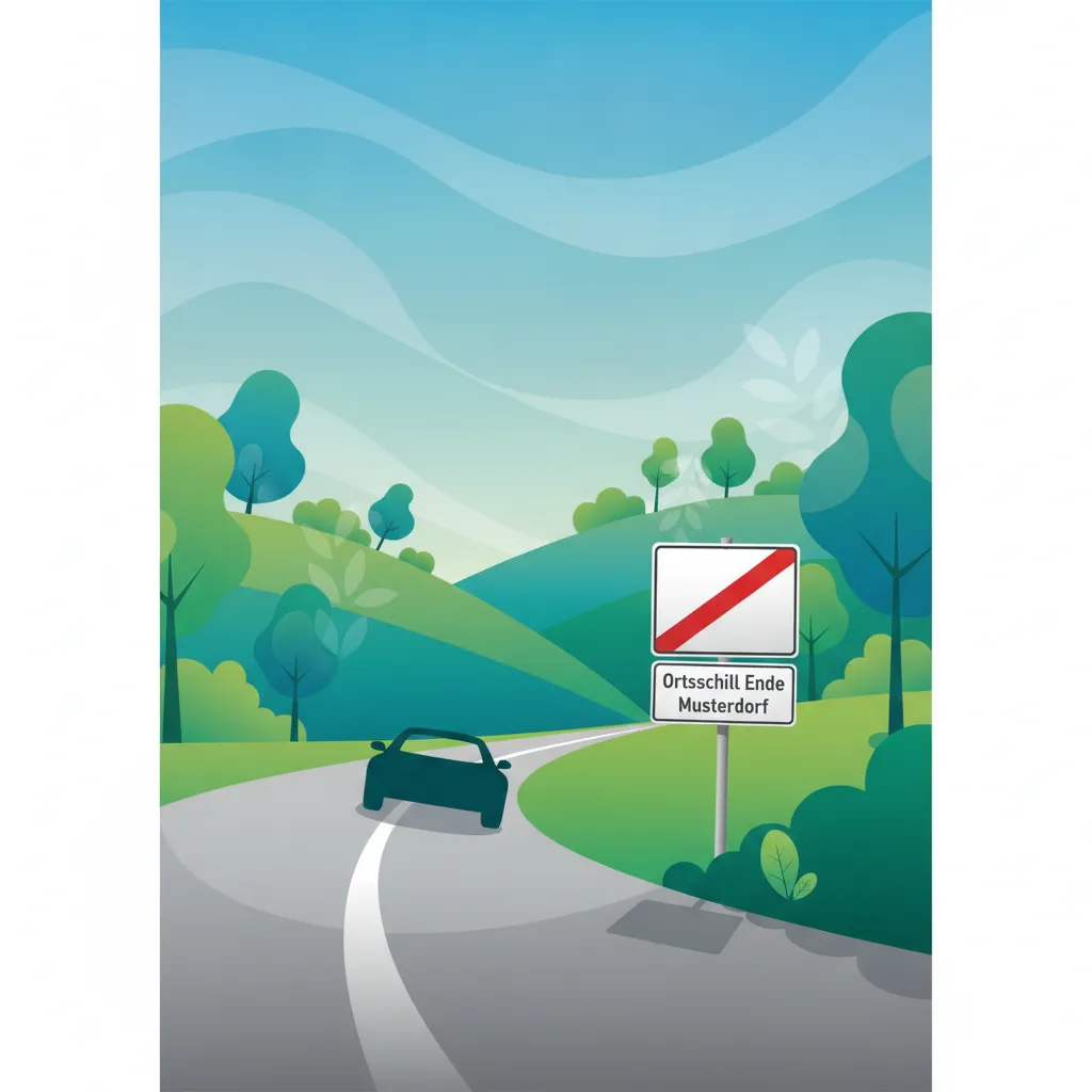 German Town and Village Entry/Exit Signs (Ortsschild)