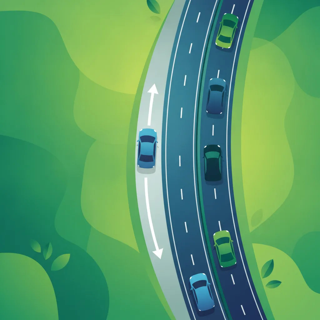 Regeln für das Einfahren auf Autobahnen und das Einfädeln in Dänemark