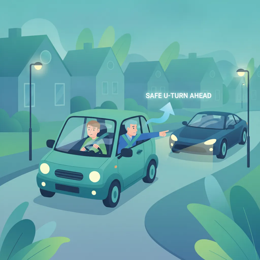 U-Turns and Turning Around Safely in Danish Traffic