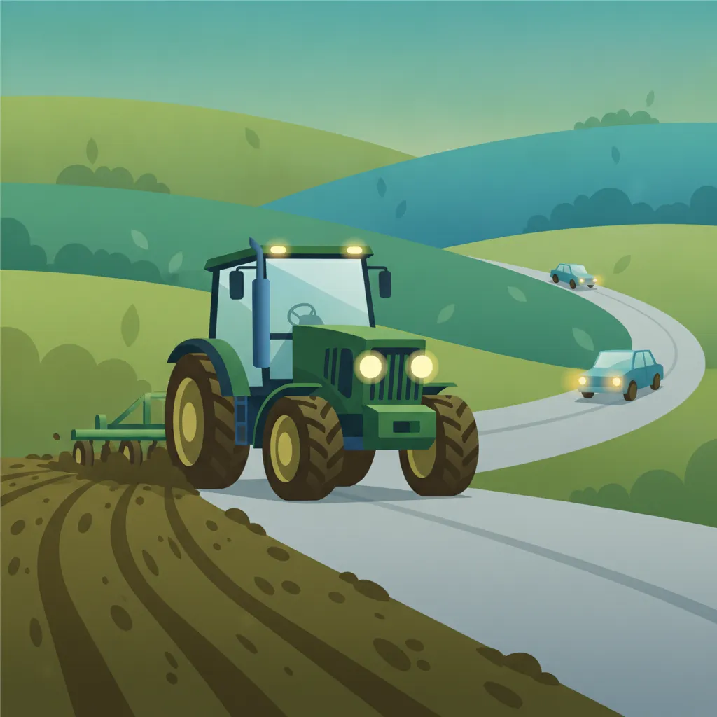 Règles de conduite des tracteurs et engins motorisés au Danemark