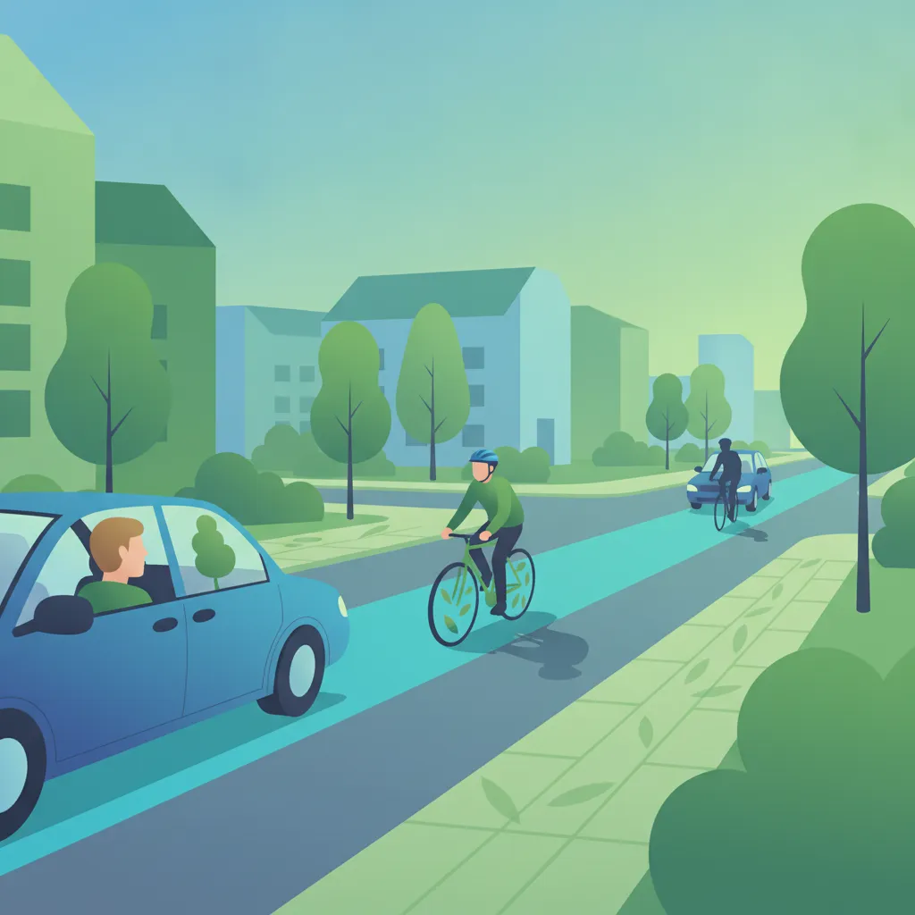 Sicheres Teilen von Dänemarks Straßen mit Radfahrern