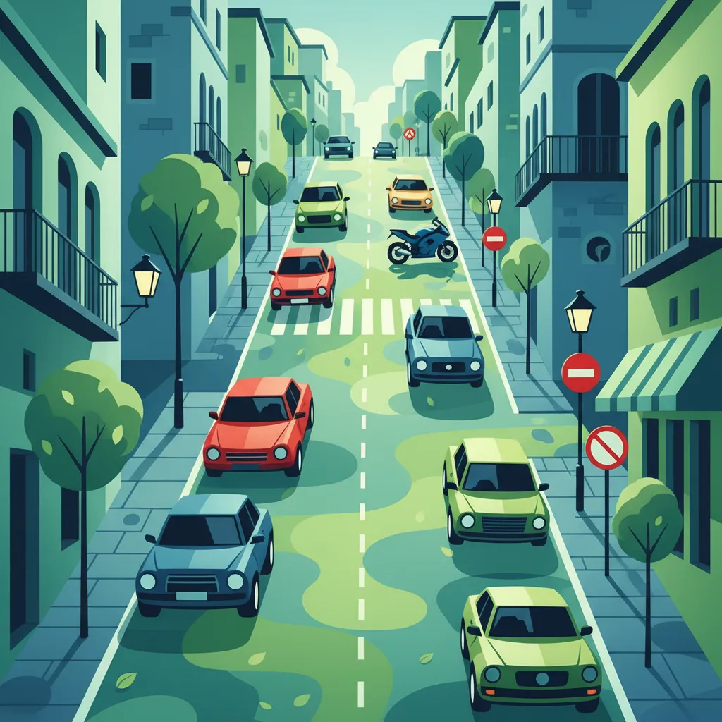 Stopping and Parking Rules in Spanish Urban Areas and on Slopes