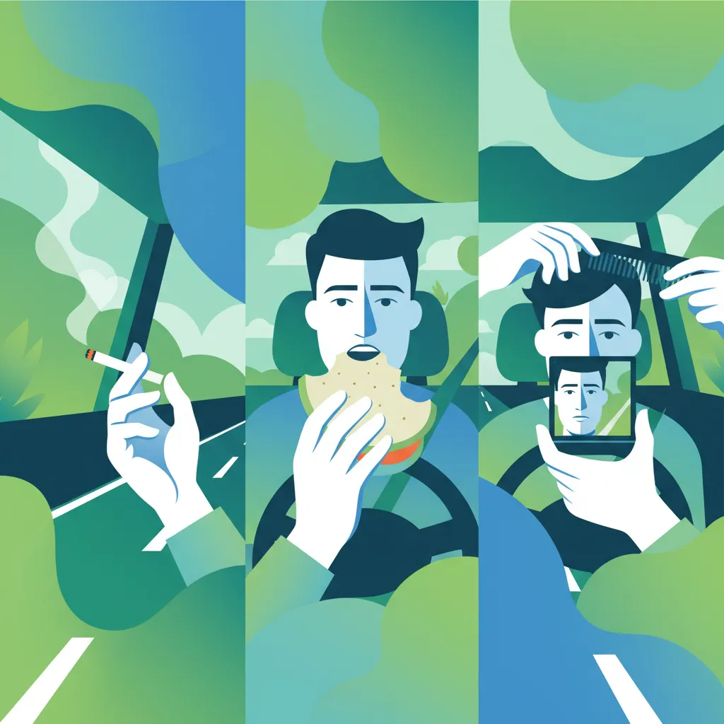 Cognitive Distractions: Smoking, Eating, and Grooming in Spain