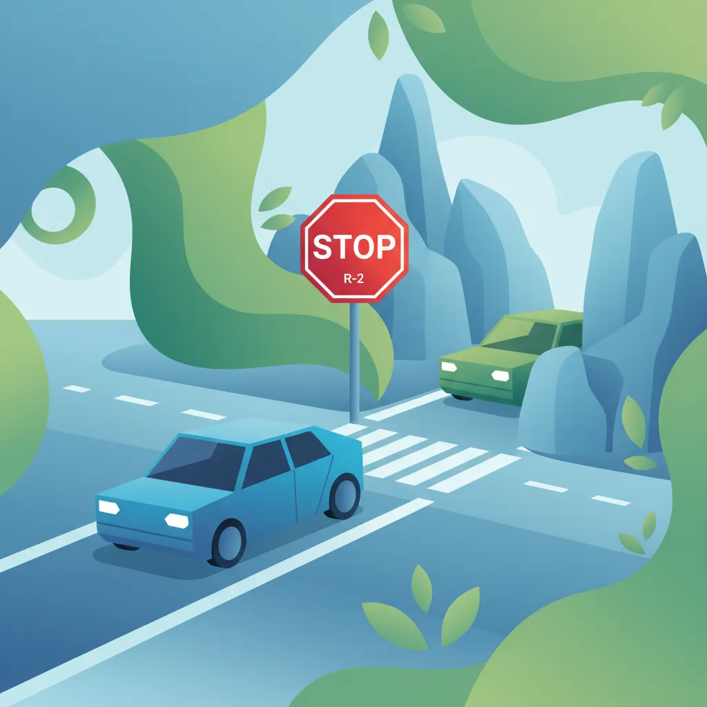 Spanish Stop Sign Rules: Stop Line, Total Halt, and Double Stop for DGT Exam