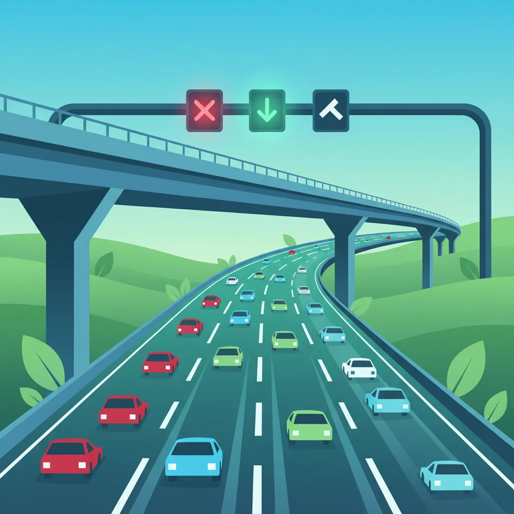 Practice Spanish Lane Control Signals (Semáforos de Carril) for Your DGT Exam